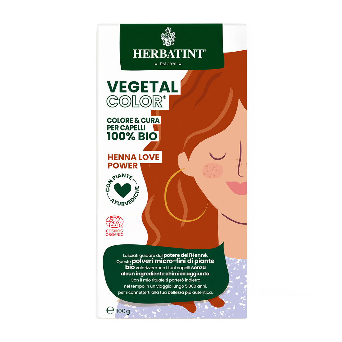 Vegetal Color Henna Love Power - Henna Puro, 100 g