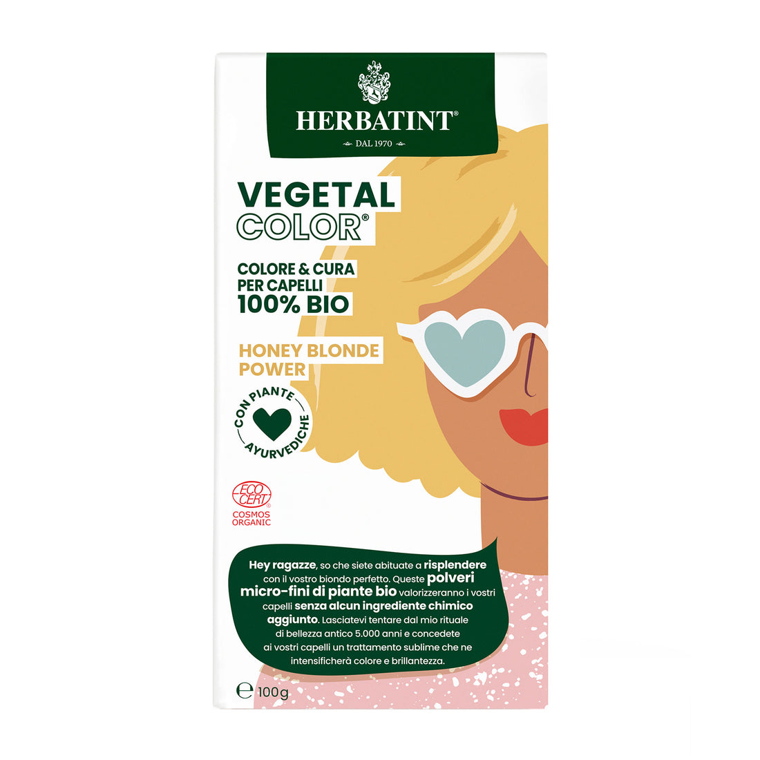 Vegetal Color Honey Blonde Power - Rubio Miel, 100 g