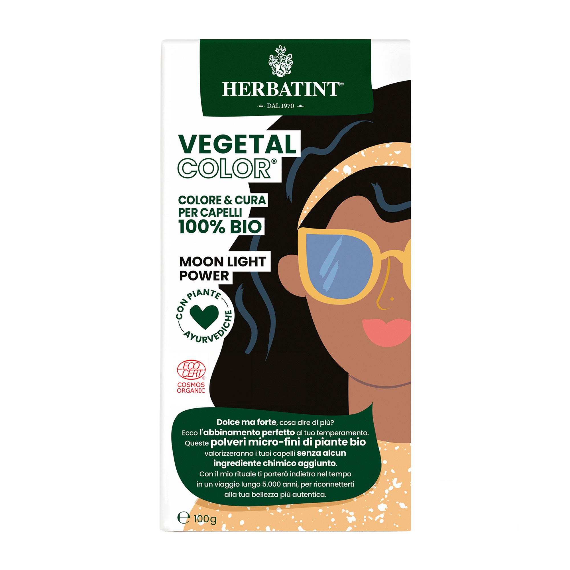 Vegetal Color Moon Light Power - Nero, 100 gr