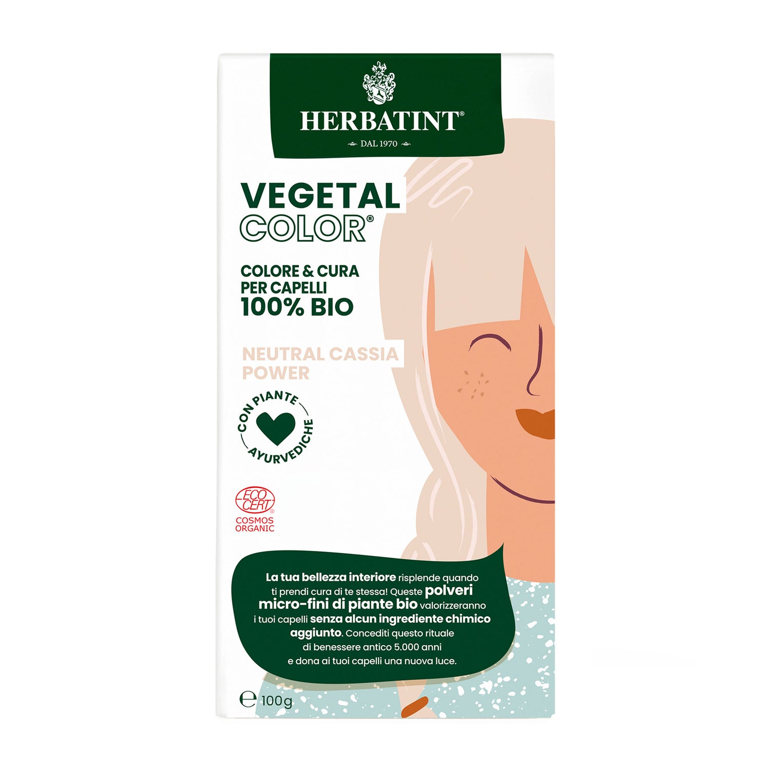 Vegetal Color Neutral Cassia Power - Henné Neutro, 100 gr